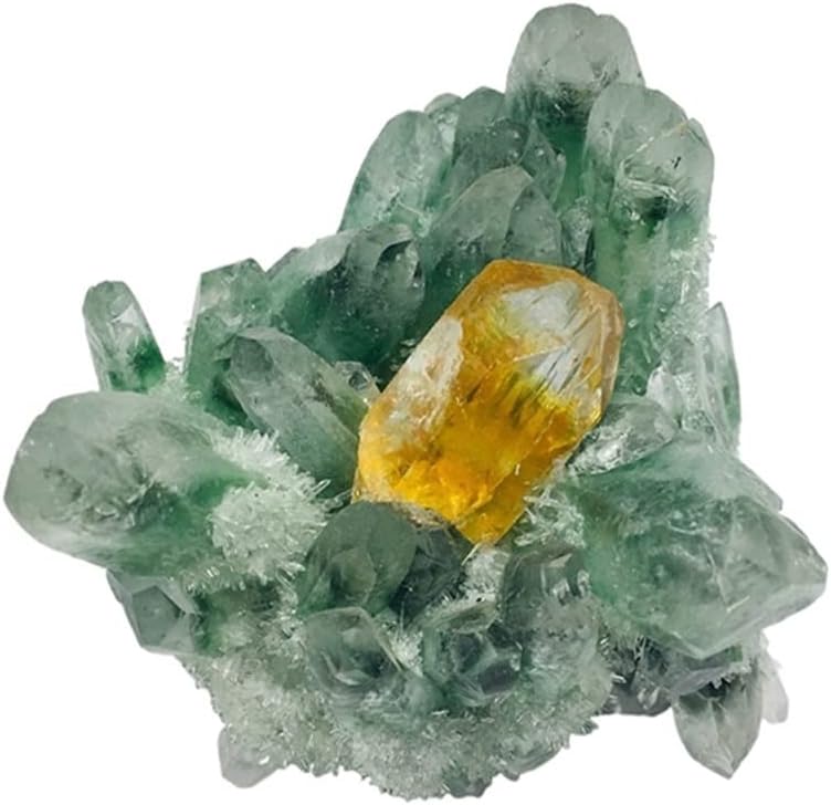 Crystal Stone Home Decor 600-1.2kg Natural Green Quartz Crystal Cluster, for Home Decoration