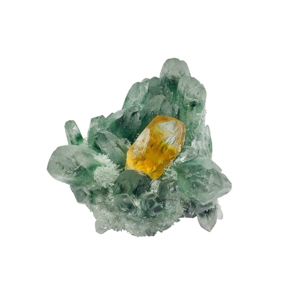 Cristal de meditación Natural 600-1.2 kg de clúster de Cristal de Cuarzo Verde Natural, for la decoración del hogar Piedra de Cristal (Size : 1-1.2kg)