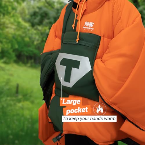 Bolsa de Dormir Convertible Poncho con Capucha, -20°C a 20°C, Impermeable, Ligera y Compacta para Camping y Senderismo miniatura 6