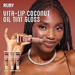 Ruby Kisses Broadway Vita-Lip Tinted Lip Gloss Set (3 Pack Cocoa, Butter, Chocolate) Ultra-Hydrating Coconut + Jojoba Oil & Soothing Formula with Vitamins, High-Shine Non-Sticky Finish Lip Balm - Image 5