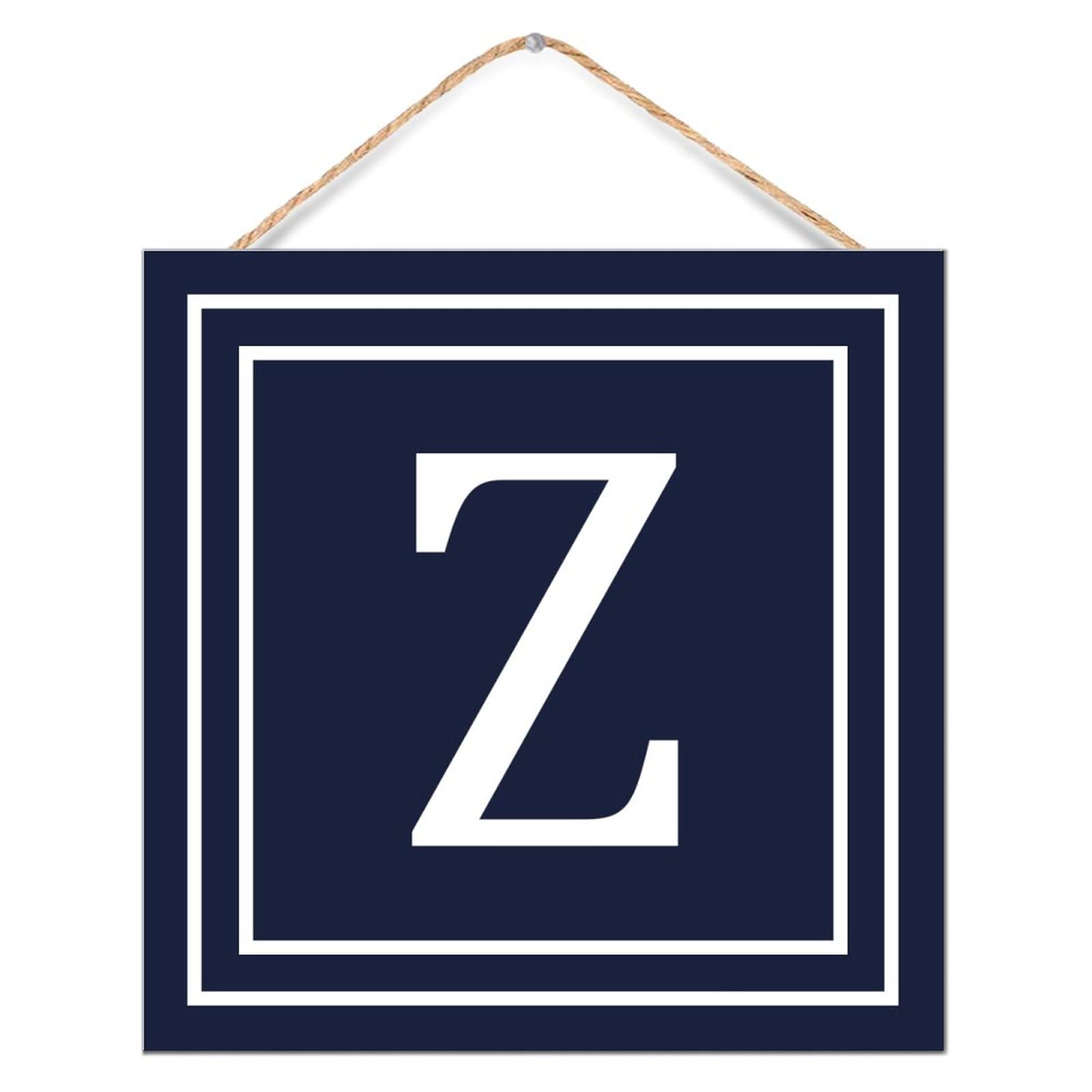 Signe monogramme personnalise lettre Z une idee cadeau de maison unique