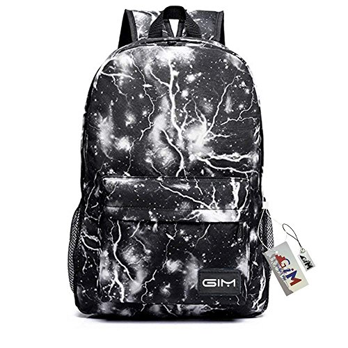 Backpack Mochilas Escolares Galaxia Mochila bolsa de Universidad y Escuela Daypack para Niños y Niñas Adolescentes Fuera Camping Picnic Deporte - Negro