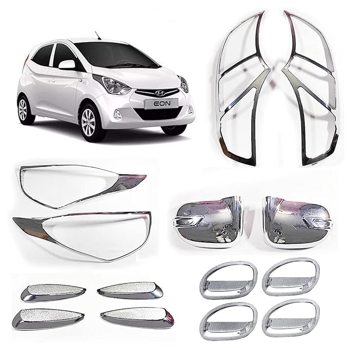 Exterior Chrome Accessories Combo for Eon(2011-2019) Set of 14Pcs-image-7