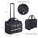 KROSER Rolling Laptop Bag Premium Rolling Briefcase Fits Up to 17.3 Inch Laptop Overnight Computer Bag with RFID Pockets for Travel/Business/Men/Women-Black