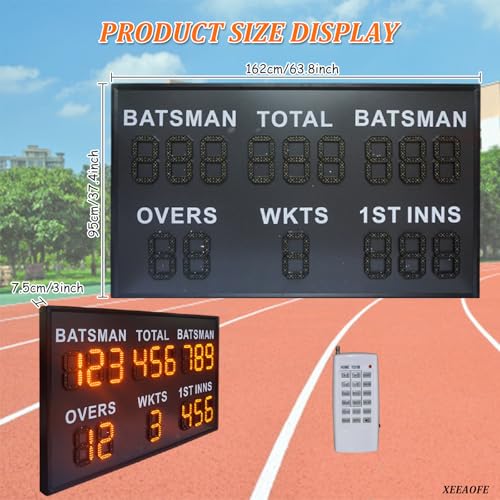 Marcador digital de béisbol LED portátil exterior miniatura 2