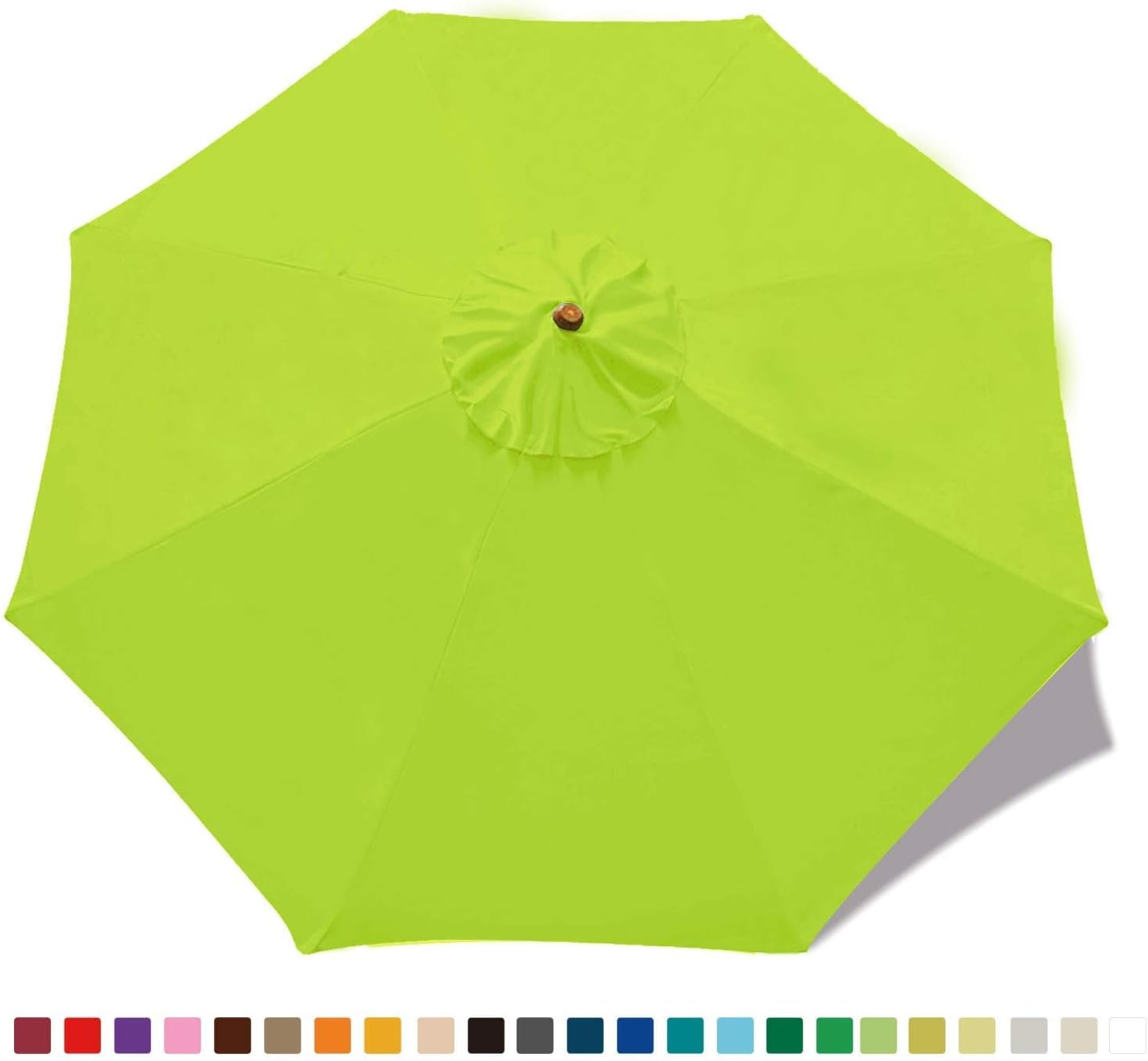 Bundle of MASTERCANOPY Water Weights Bag (Black) x1 and MASTERCANOPY Patio Umbrella Replacement Canopy (9ft, Lemon Green) x1