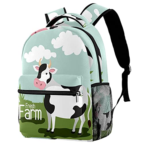 Sac d'école mignon avec imprimé vache pour la rentrée des classes