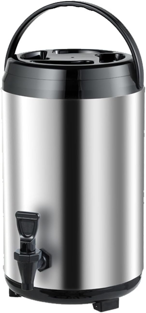Dispenser per Bevande Coibentato in Acciaio Inossidabile con Rubinetto, Dispenser per Bevande Termiche Calde e Fredde Coibentato, per Caffè, Tè, Acqua, Latte, Succo di Frutta, Bianco, 12L (Colore :
