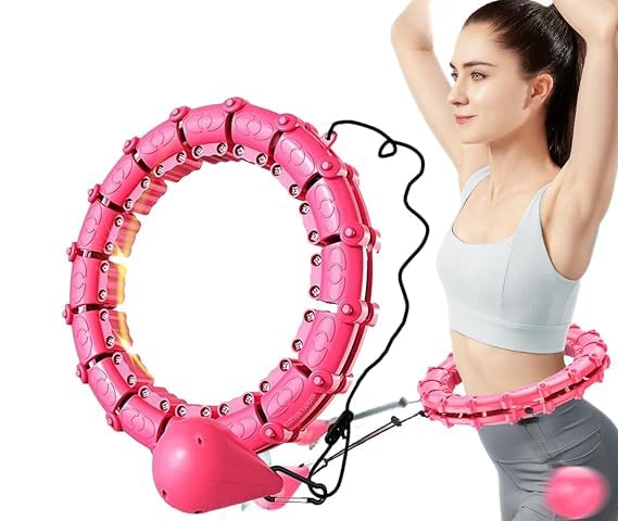 Justelite Smart Hula Hoop, Smart Weighted Hula Hoop for Adults Weight Loss, Get Fit Infinity Hoop Plus Size, Exercise Hula Fitness Hoop, Weighted Hoola Hoop for Women to Slim Waist (Pink) (B0DD7X9N5K) Amazon Price History, Amazon Price Tracker