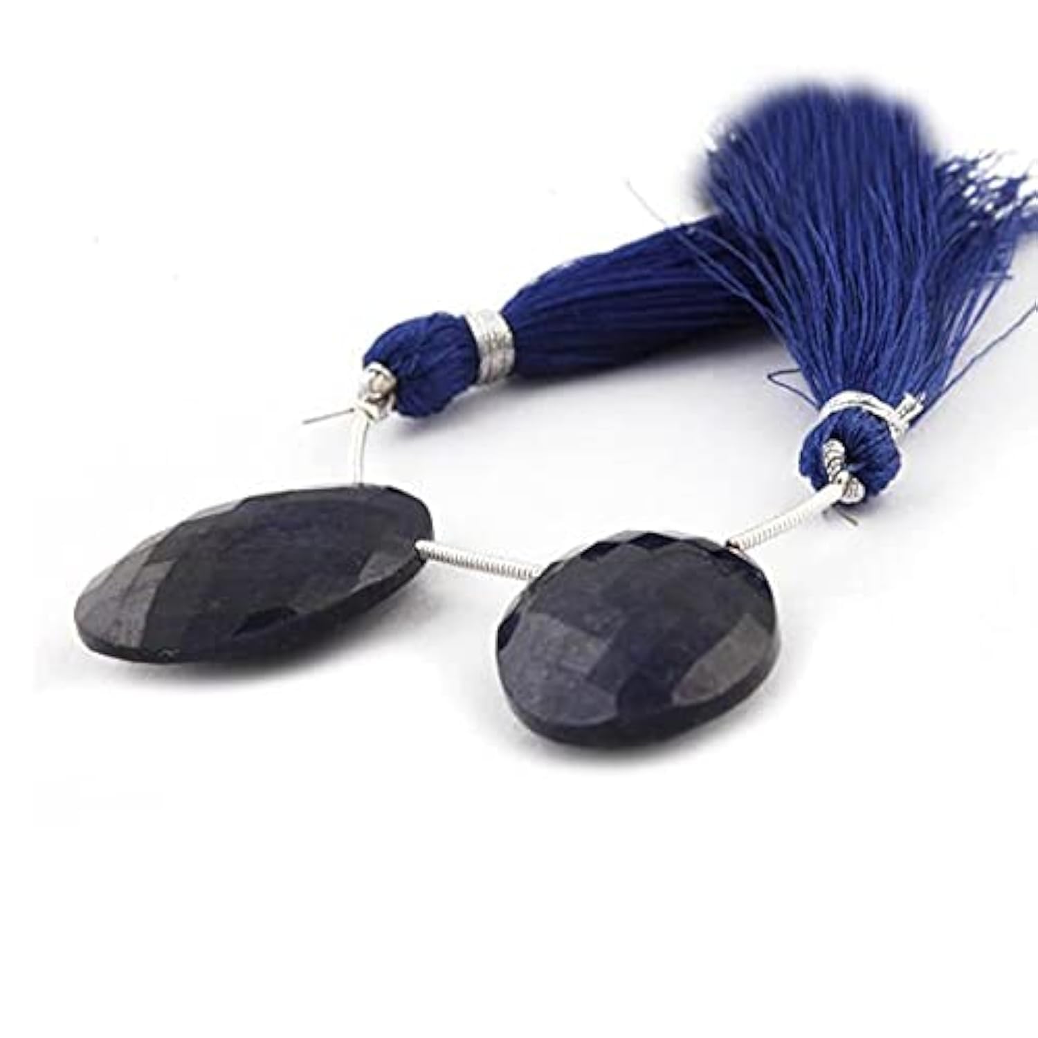 Saphir bleu perles briolettes ovales pour sublimer vos tenues de soirée chic