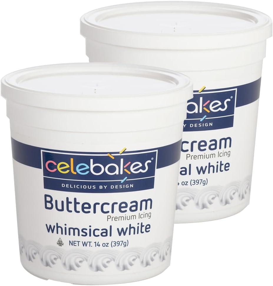 Celebakes by CK Products Whimsical White Buttercream Premium Icing, 14 oz, 2 Pack