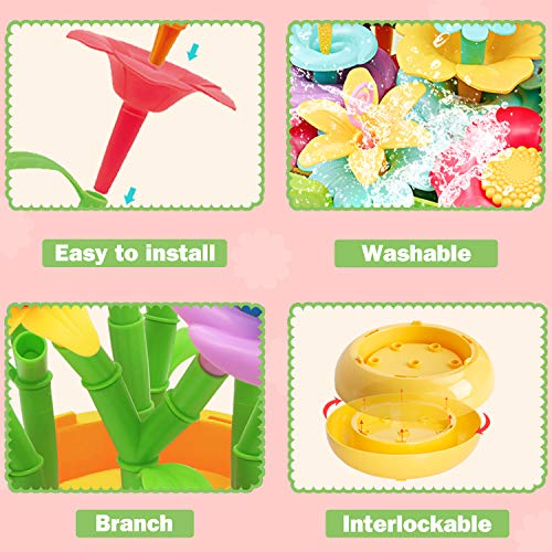 Vertoy Flower Garden Building Toy Set For 3, 4, 5, 6 Year Old Girls, Stem Educational Activity Toys And Girls Birthday Gift For Age 3+ Yr Toddlers And Kids, 143 Pcs #TOP1