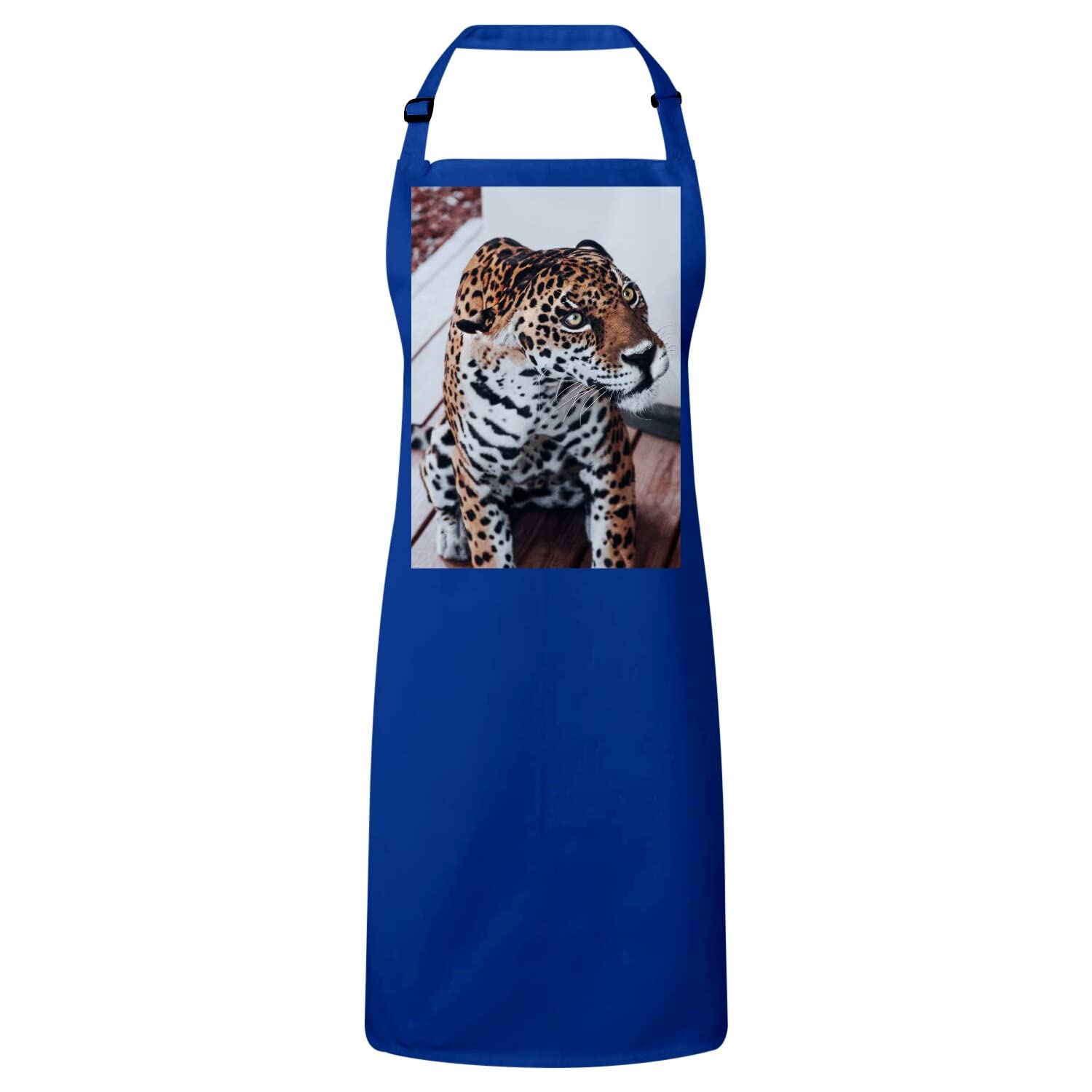 Tablier Cuisine Premium Bleu Léopard - Protection imperméable et durable - 4