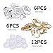 12 Pieces Clip-on Earrings Converter Components for Non-Pierced Ears and 12 Pieces Comfort Earring Pads, Gold and Silver