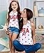 MODNTOGA Mommy and Me 4th of July American Flag Tank Tops Women USA Patriotic Tops Toddler Independence Day Family Clothes (Star White (Kid's), 3-4 Years)