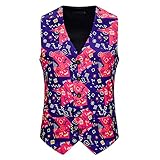 YANFJHV Weste Herren Casual Anzug mit bedruckten Winter- und Herbstsnap-Tankoberteilen für Männer Weißes Tank Top