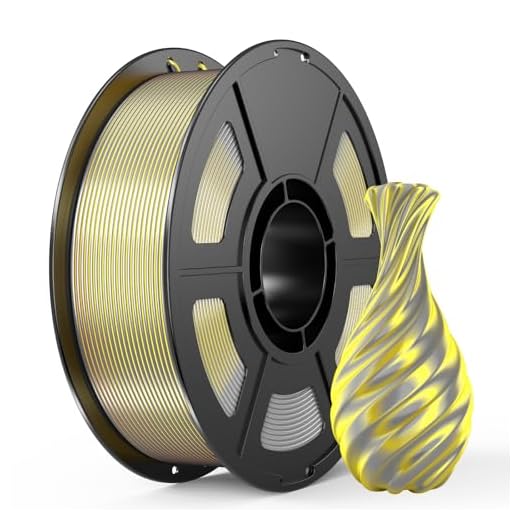 ⚡ IEMAI Silk PLA+ Dual-Color 3D Printer Filament 1.75mm, 2-in-1 Coextrusion Color Change, +/- 0.02mm Dimensional Accuracy, 1KG Spool (2.2lbs), Compatible with Most FDM Printers, Silk Gold Silver