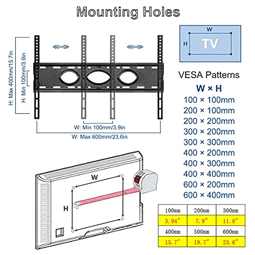 Soporte de piso negro para TV de 32 a 75 pulgadas miniatura 3