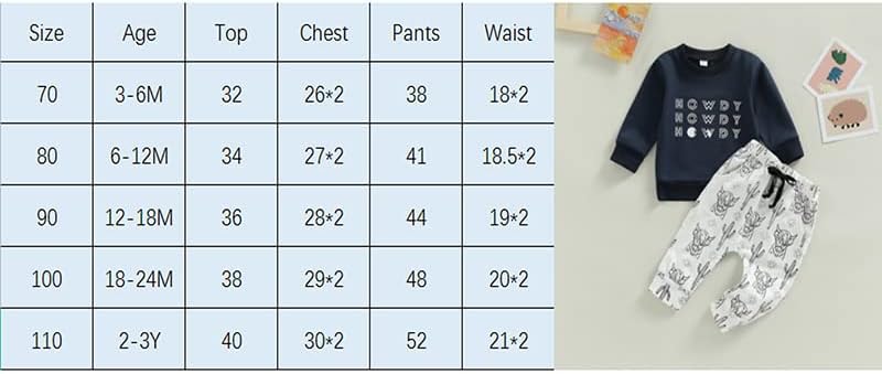 LXXIASHI Western Baby Boy Clothes Crewneck Sweatshirt Cow Print Top Pants Set 2Pcs Cowboy Outfits Fall Winter Clothes Set 7 51BoCiza0mL. AC