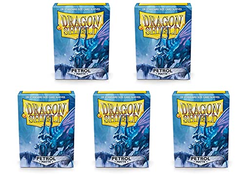 5 Packungen Dragon Shield Matte Petrol Standardgröße 100 ct Kartenhüllen Vorteilspaket