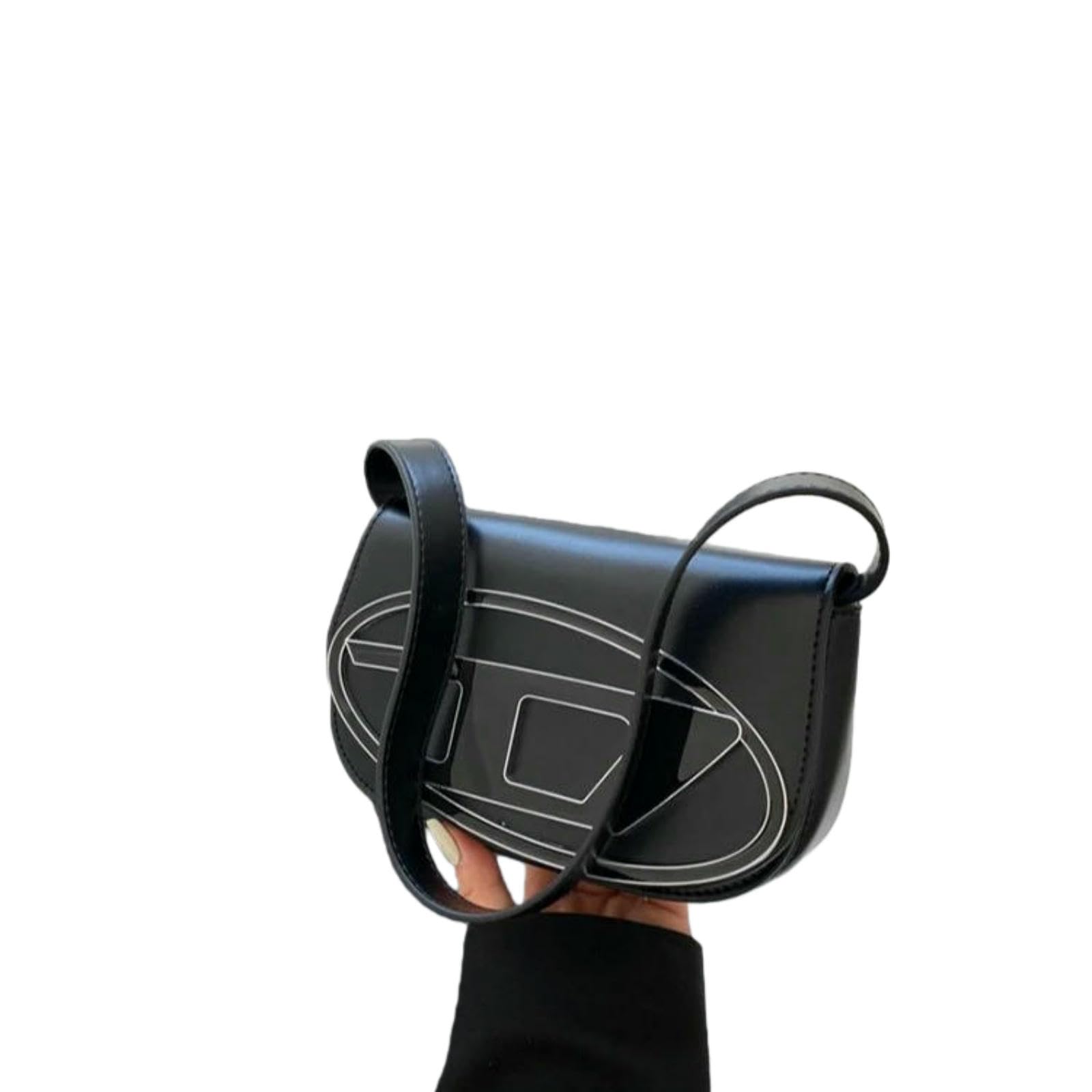 Handtasche Silberne Unterarm-umhängetasche – Schicke Damen-umhängetasche Für Den Tag-zu-Nacht-Stil, Trendige Kleine Mit Top-Griff-Design-schwarz