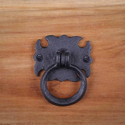 Renovators Supply Manufacturing Cabinet Handles 3 In. Black Wrought Iron Drawer Pulls Antique Kitchen Cabinet Handles With Mounting Hardware Pack Of 6 #TOP7