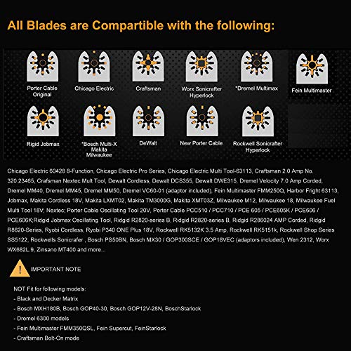 HEMUNC 3pcs Oscillating Tool Blades for Grout Removal Tile Mortar Concrete Masonry 1/16 by HEMUNC - Used condition - Image 7