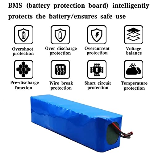 Bateria De Lítio De 48V 20Ah Li-ion, 48v 13S3P Conjunto De Baterias De Iões De Lítio,BMS Embutido,Pa