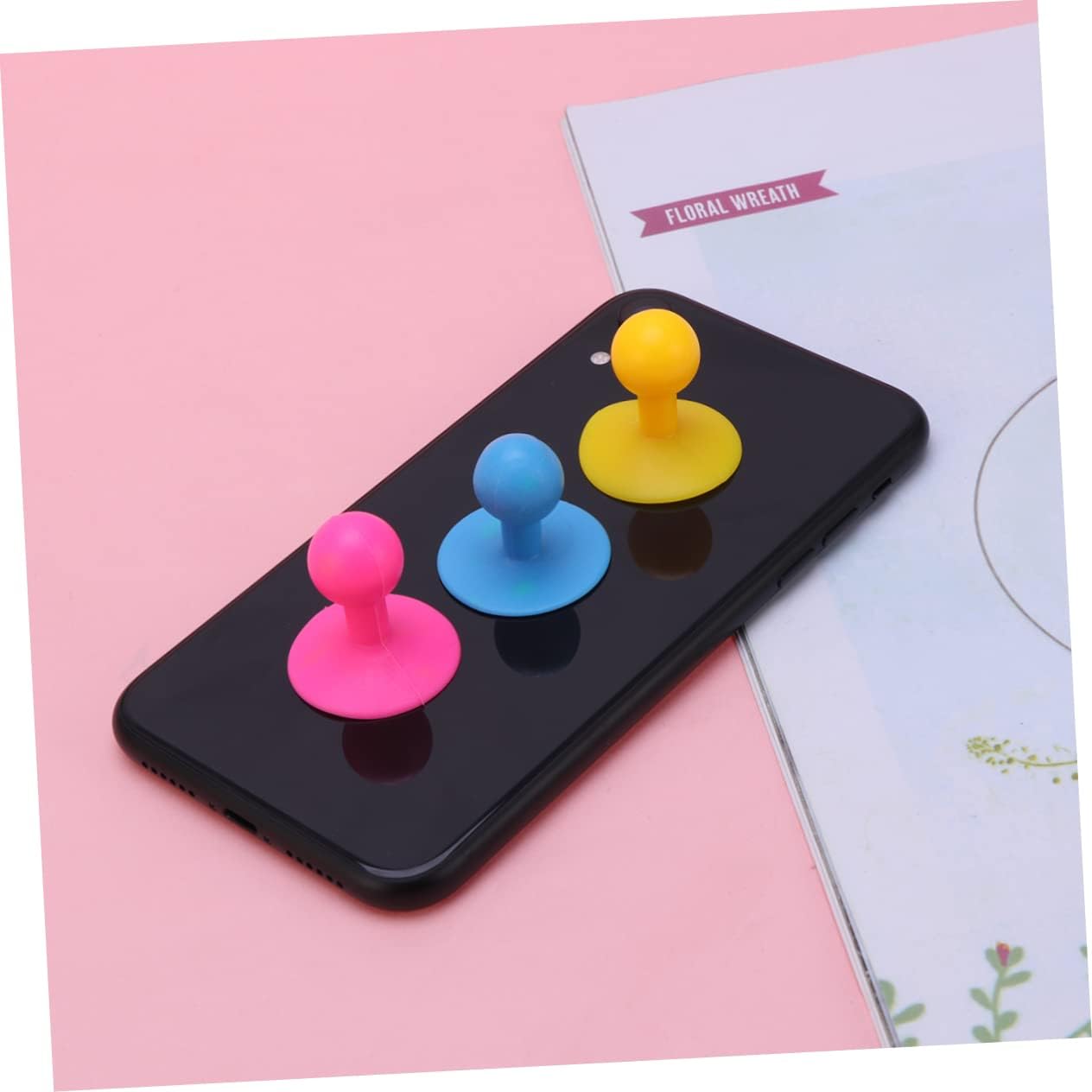 Mikikit Octopus Spherical Mobile Phone Stand 5Pcs Silicon Sucker Phone Holder Universal Mobile Navigation Bracket Cell Support for Smartphone Tablet