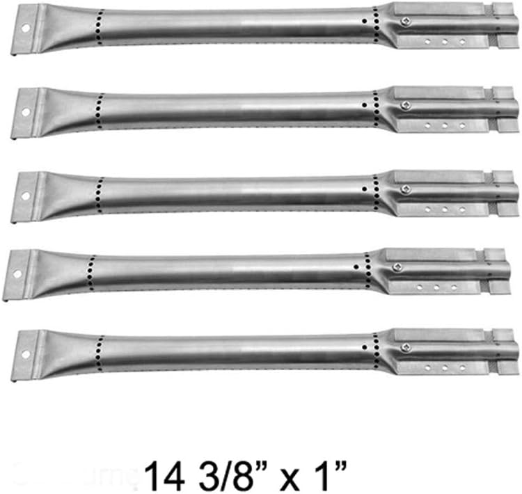Parts Kit (5-Pack) Repair Kit Replacement Charbroil 6 Burner Gas Grill Stainless Steel Burners, Crossover Tubes & Porcelain Steel Heat Plate