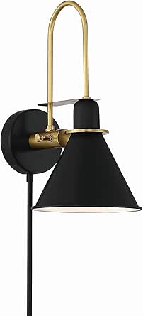 Crystorama Medford 1 Light Matte Black Task Sconce