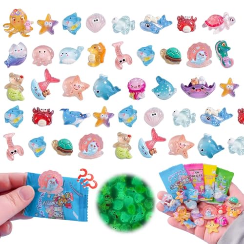 CEJAS 30 Peças Minifiguras de ocean, lindos animais marinhos de resina, modelos simulados de animais marinhos, brinquedos de plástico macio para crianças, material de festa temática marinha