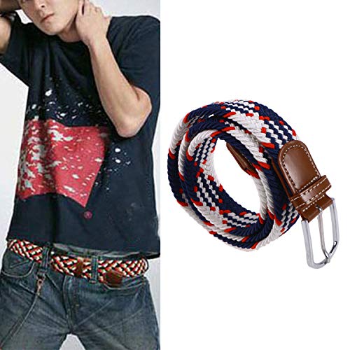 Vosarea Cinto de lona unissex com fivela de metal elástica (cores sortidas)