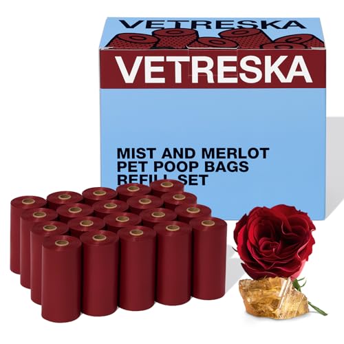 VETRESKA Sacs pour excréments de chien, étanches, extra épais et grands sacs pour déchets d'animaux domestiques, pour promenades avec chien et litière...