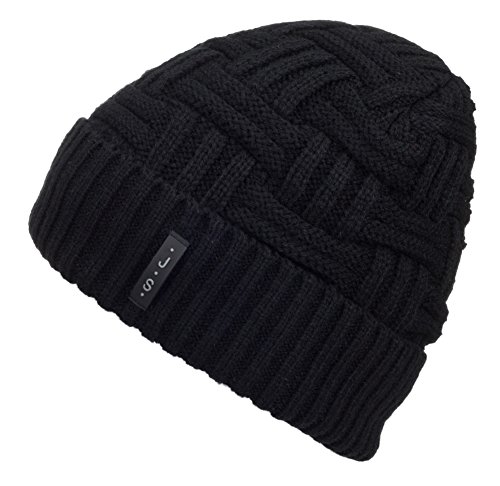 Spikerking Mens Winter Knitting Wool Warm Hat Daily Slouchy Beanie Skull Cap,Black