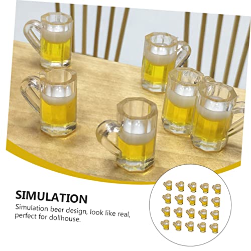 SEWACC 60 Pçs Simulação Caneca De Cerveja Acessórios Para Boneca Miniture Decoração Mini Acessórios