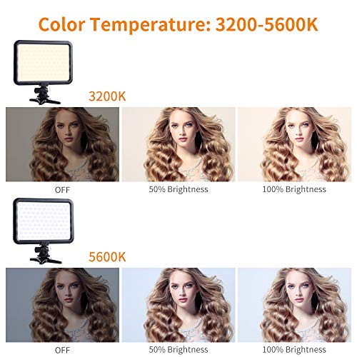 Videoleuchte K&F Concept Dauerlicht, Dimmbare Videolicht mit Tischstativ, Ultra-Dünn LED Kamera Licht, 5600K Kamera Licht Panel, Professionelles Videolicht für Fotografie, Live-Übertragung, Interview - Image 7