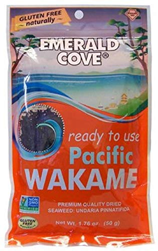 Emerald Cove Silver Grade Wakame (Dried Seaweed), 1.76 Ounce Bag