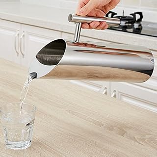 Water Jug - 2L Stainless Steel water Pitcher with Ice Guard, for Serving Juice Cold Water Milk at Home or in Restaurant