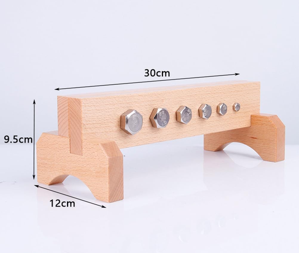 Montessori Wooden Screw Board Toy, Toddler Nut & Bolt Matching Set