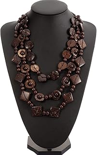 3- Layered Statement Necklace Womens Bohemia Choker Necklaces Multicolor Fashion Wood Bead Necklace
