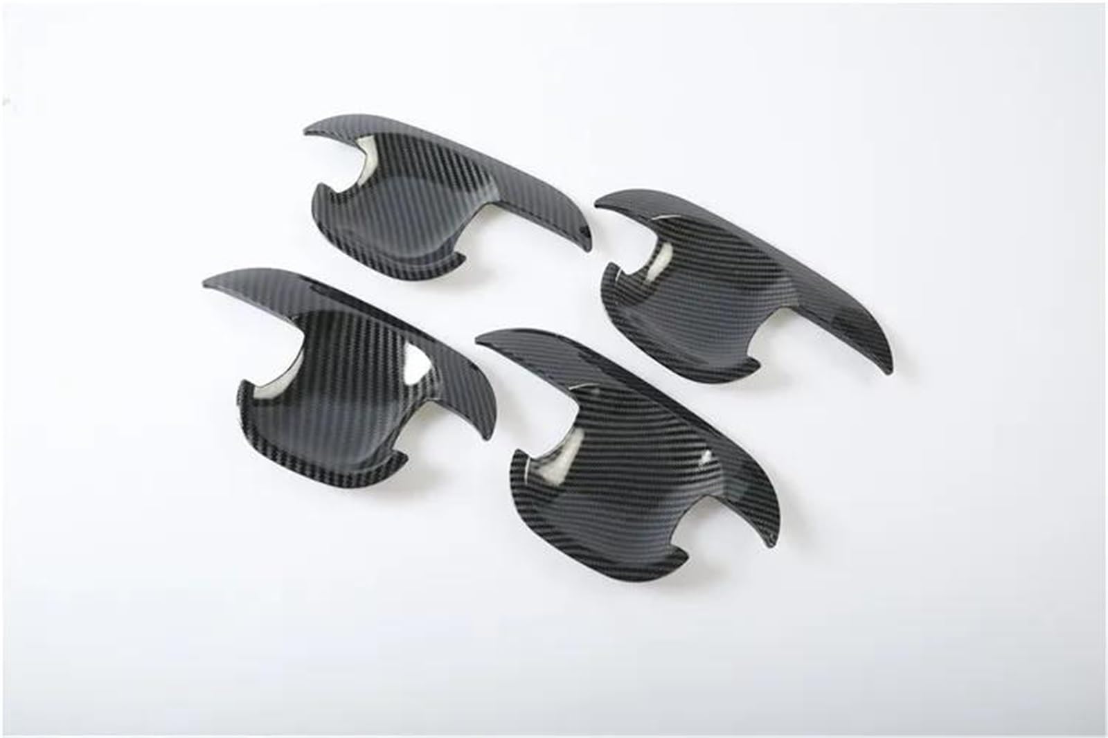 PIWINE Handle Sticker for Kia for Sportage 2005-2013 Carbon Fiber Chrome Car Door Handle Cover Trim Sticker Styling Auto Accessories(Carbon Bowl)