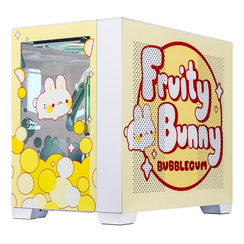 Image of Velztorm Fruity Bunny Custom Built Gaming Desktop PC (AMD Ryzen 7 5700X, GeForce RTX 5060, 32GB DDR4, 2TB PCIe SSD, RGB Fans, 240mm AIO, 850W PSU, WiFi 5, Bluetooth 5.0, RJ-45, Win 11 Home)