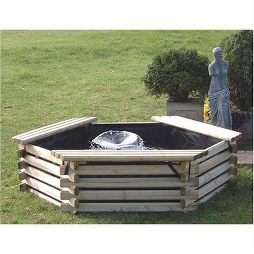 Garden Pool 100 Gallon with Liner - Fish Pond Tank Outdoor Water Feature