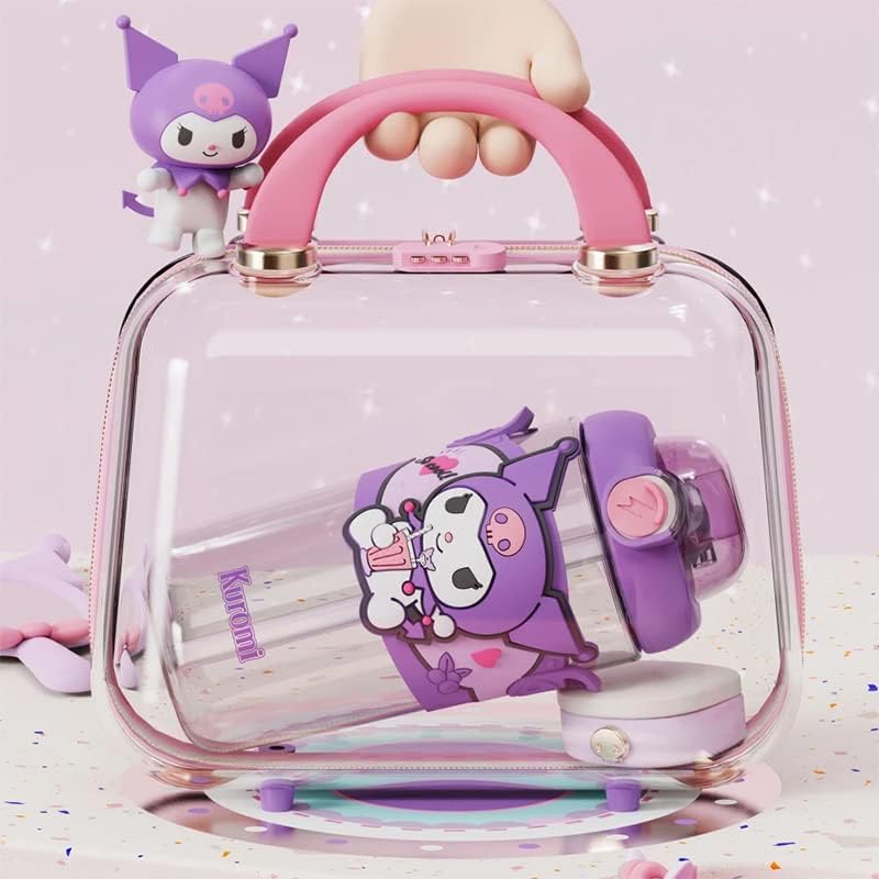 Miniatura 4 de Botella de agua de anime para mujeres y niñas, bonita taza de agua aislada, copa deportiva, escuela, al aire libre, viajes, regalo de cumpleaños,