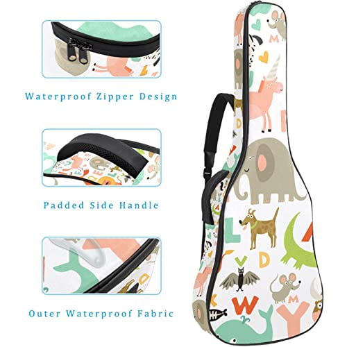 Housse de transport pour guitares acoustiques et classiques – 109 x 42,9 cm – Série tendance – Double fonction de l… - Les Beatles, Paul McCartney, John Lennon, RIngo Starr, George Harrison Housse de transport pour guitares acoustiques et classiques - 109 x 42,9 cm - Série tendance - Double fonction de l… – Image 5