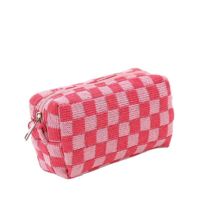 GUYANA Pencil Case Checkerboard Pencil Case, Pencil Case, Zipper Fixed Cosmetic Storage Fixed Small Pencil Case (Color : A3)