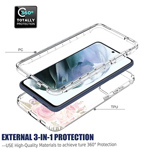 Housse Galaxy S21 FE 5G fleur rose aux finitions premium soignées - 3