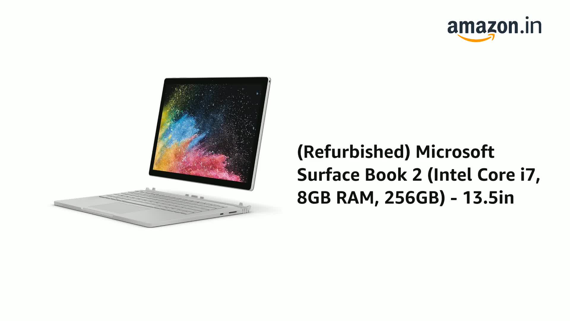 Refurbished) Microsoft Surface Book 2 (Intel Core i7, 8GB RAM