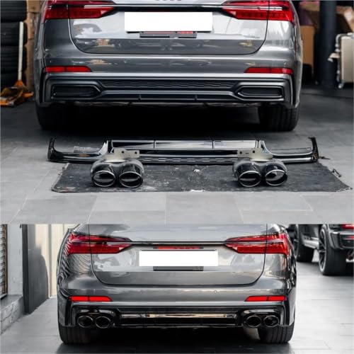 Embout d'échappement pour modifier diffuseur Audi A6 C8 en look S6 - 7